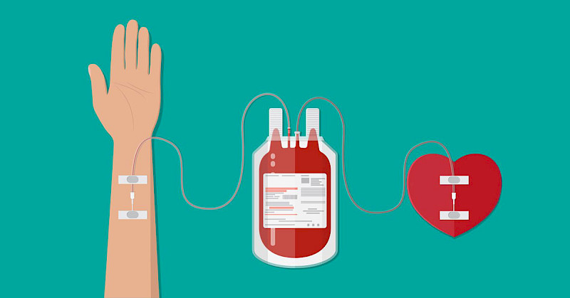 An infographic promoting blood donation